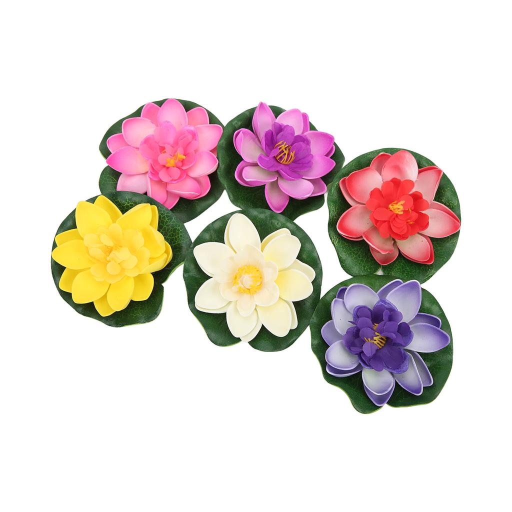 6pcs Artificial Pond Plants 6 Colors Lightweight Durable DIY Making Attractive Decorative Shooting