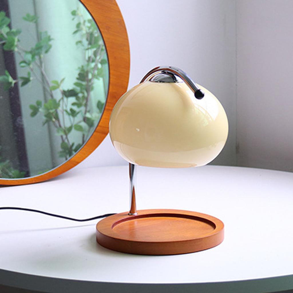Candle Warmer Lamp Wooden Rack Iron Stand Glass Lampshade Decorative Retro Candle Melting Lamp with Timer