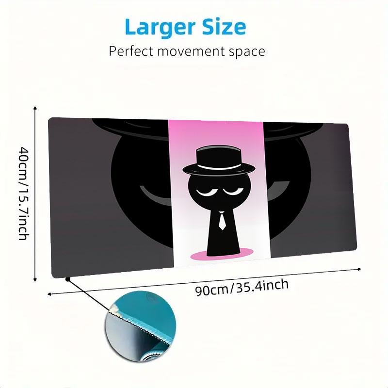 Cartoon Mouse Pad, Large Gaming Desk Mat, Non-slip XXL Mousepad for Laptop & Tablet, Mini PC Playmat with Stitched Edges