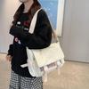 College Style Women's Crossbody Bag Student's Large Capacity Messenger Bag Color Contrast Shoulder Bag