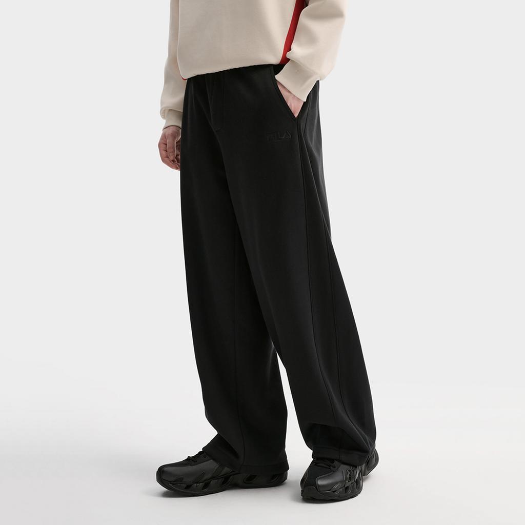 Fila Original Fleece Version Warm Fashion Simple Versatile Comfortable Casual Retro Classic Loose Knit Sports Pants Men bottoms F11M619603FBK