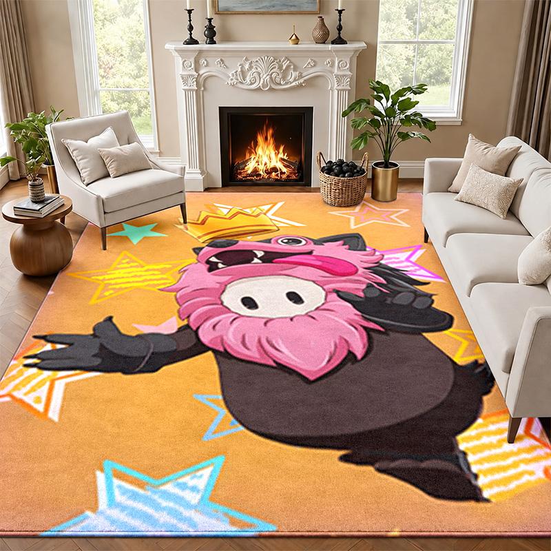 Fall Guys Carpet Door Mat for Living Room or Bedroom Protective Mat Under Chair Office Decoration Christmas Gift Birthday Present