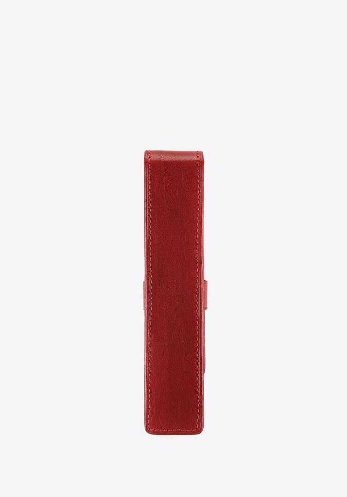 Wittchen Woman Leather Pen Case With Coat Of Arms Red Natural Leather