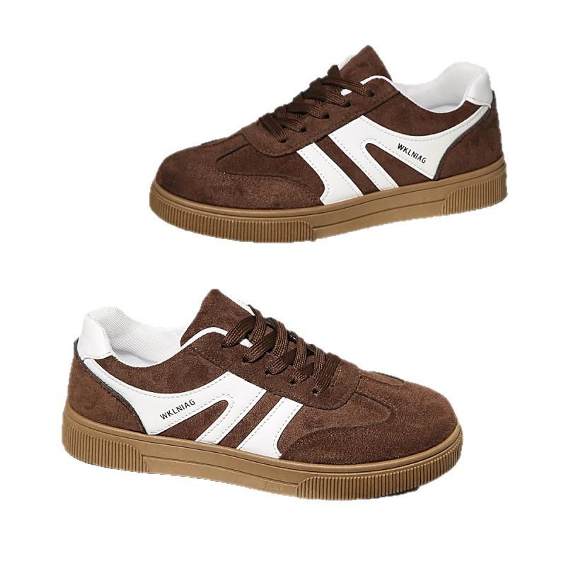 Chaussures de sport décontractées polyvalentes rétro pour femmes, bout rond, semelle plate, pour la course à pied, la mode.