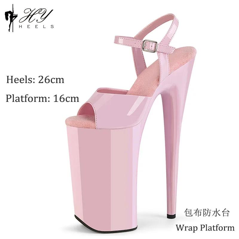 Mode 26cm Nachtclub Stahlrohr Tanzschuhe Wasserdichte Plateau Dünner Absatz Hasser Tiangao Bühnenschuhe Super Hoher Absatz Model Show Sandalen