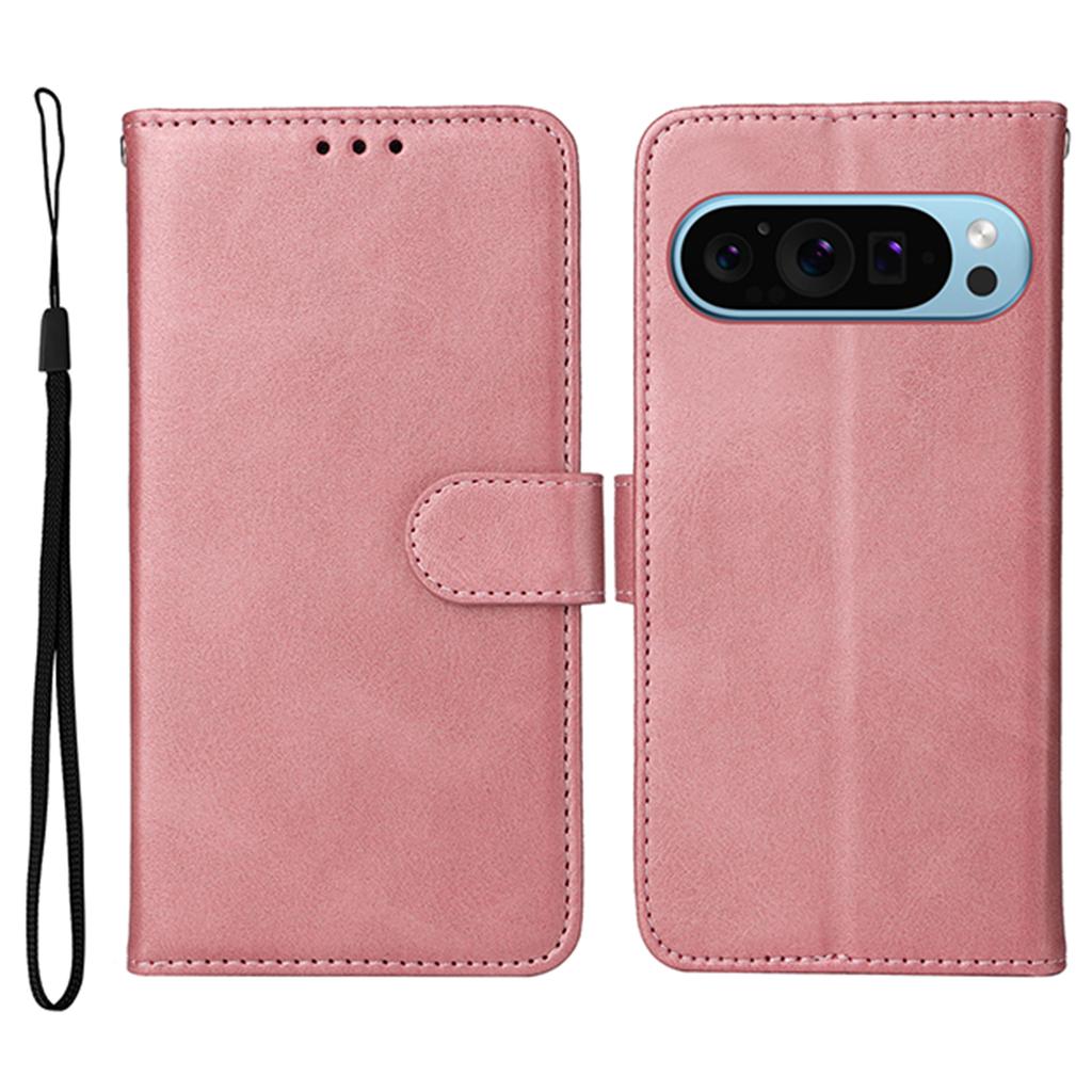 For Google Pixel 10 Pro/Pixel 10/Pixel 9/Pixel 9 Pro Leather Case 3 Card Slots Stand View Phone Cover Calf Texture