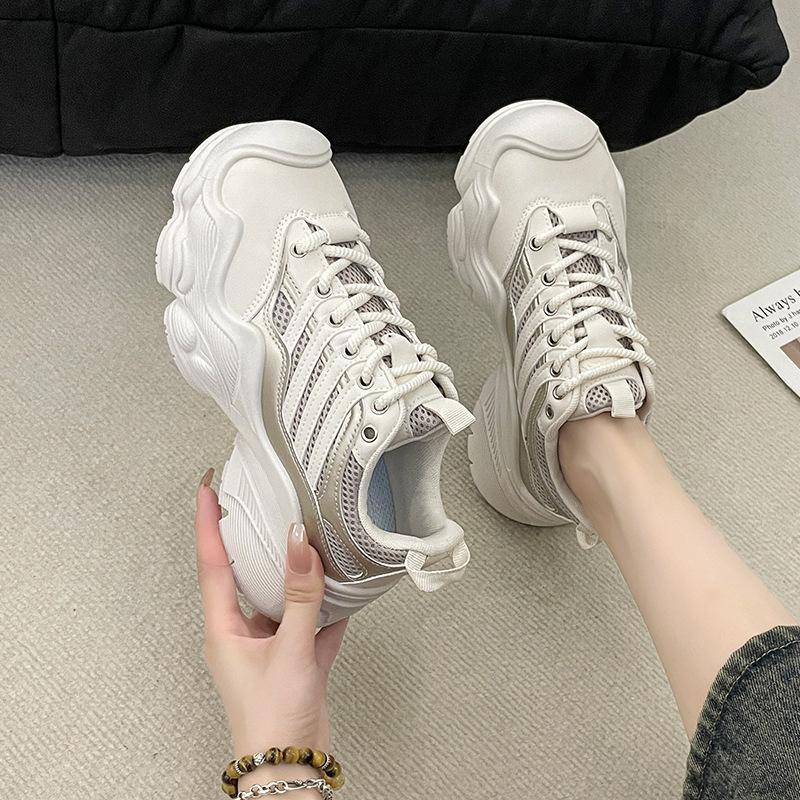 

Sports and leisure shoes women s 2024 new autumn and summer versatile ins fried street wear trend white shoes fashion dad shoes 35 белый