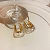 Exquisite Transparent Resin Geometry Square Hoop Earrings for Women Charm Korea Earring Bride Jewelry Accessories Gift