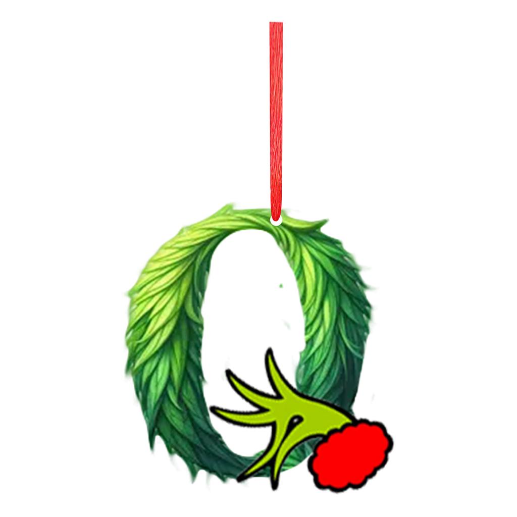 2D 26 Letter  Christmas Ornaments Acrylic Flat Christmas Tree Home Decorations Ornaments