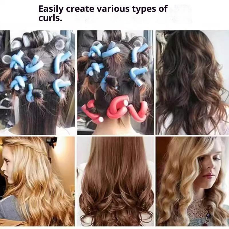 10 Pcs Universal Perm Curling Bar Hair Curling Stick Colorful Sponge Curling Iron Rubber Curling Iron