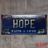 Mfoever  European  American Retro License Plate Antique Tin Painting Coffee Shop Bar Shop Restaurant Fashion Home Wall Hanging Fashion Personality 