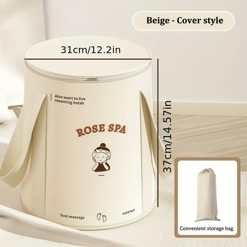Portable Folding Foot Soak Bath Tub Over-Knee Height Thickened Five Layer Insulation Foot Massage Spa for Relaxation Soothin