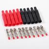 20pcs Black and Red 4mm Banana Insulated Safety Straight Sealed Protective Shroud for 4mm Banana Plug Solder DIY Banana Plug Connector Multimeter Test