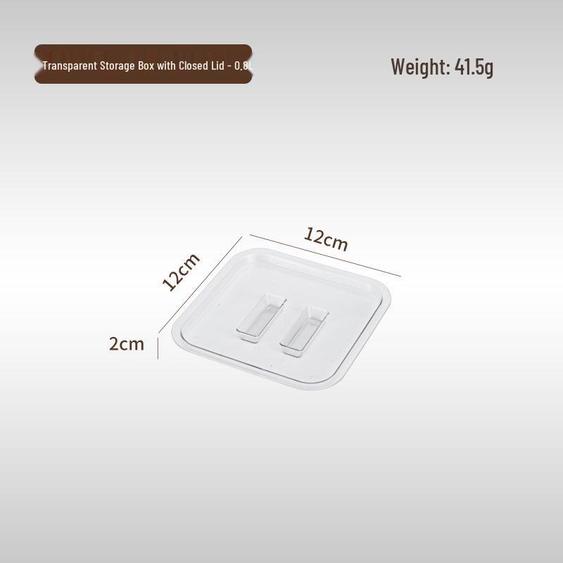 PC Acrylic Flip-top Jam Box with Lid for Milk Tea Shops - Transparent Sectional Tray for Pearl, Coconut Jelly, and Seasonings