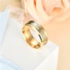 Fashion Couple Rings Luxury Gold Color Women Rhinestones Zircon Rings Set Men Stainless Steel Celtic Dragon Ring Wedding Jewelry