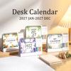 Jan. 2027 - Dec. 2027 2027 Flower Desk Calendar Foldable Record Calendar English Calendar Office