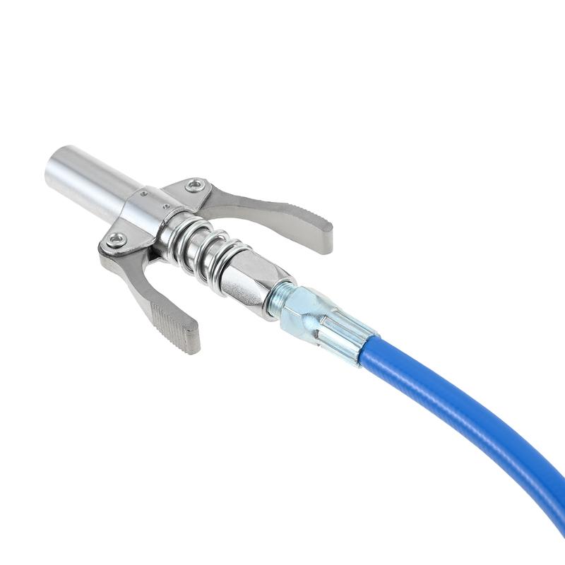 Grease Gun Needle Tips Nozzle 12" Flex Hose Dispenser Hydraulic Couplers Rubber Adapter Kit for Auto Tractor Machine Lubrication