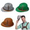 Dress Up Feather Decors Hat Bavarian Costume Cosplay Cap Oktoberfest Hat  Halloween Props