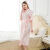 Women's Long Silk-Like Bathrobe - Solid Color Kimono Cardigan for Brides or Lounging