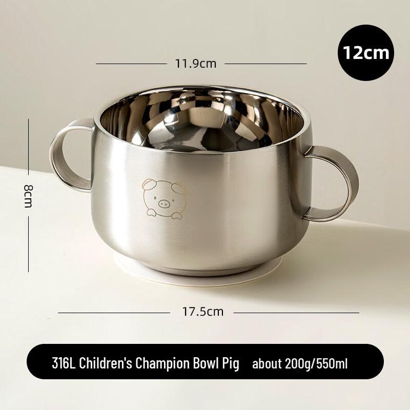 316 Stainless Steel Piggy Suction Bowl Set
