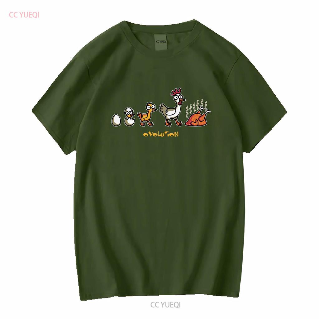 Funny Eggvolution Evolution Chicken Egg Ovolution T Shirt long or short sleeves vintage Washed Soft streetwear