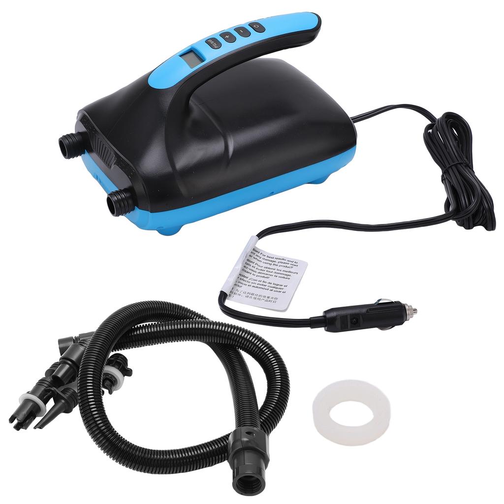 Pompka Powietrza Niebieska Elektryczna Przenośna Pompka do Nadmuchiwania z Wężem Dysze Gazowe Do Nadmuchiwanego Paddleboardu Gumowej Łodzi Łóżka Powietrznego