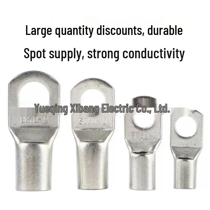 SC35 to SC70 Series Copper Wire Lug Peep Hole Cold-Pressed Terminal