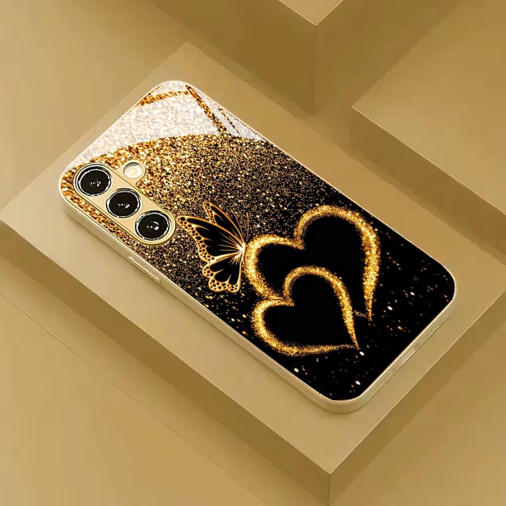 Etui na telefon z wzorem Miłość szklane etui na telefon do Samsung Galaxy S26 22 23 24 25 PLUS S21 22 23 24 25 ULTRA