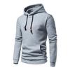 Long Sleeves Drawstring Pocket Waffle Fabric Men Sweatshirt Spring Autumn Plaid Quilting Solid Color Hoodie