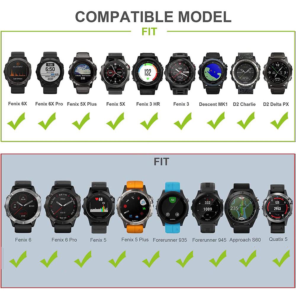 QuickFit 26mm 22mm Watch Band for Garmin Instinct E 3 2X 2 45mm 50mm Solar Soft Silicone Sport Wristband SmartWatch Strap