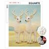 5D Pearl Painting Handmade DIY Elegant Deer Family Home Office Desktop Decoration Painting