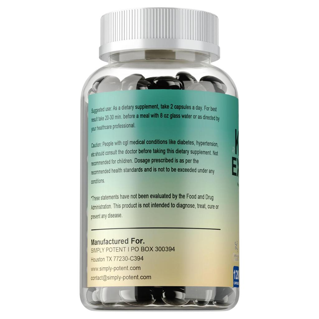 Complex ketogenic extract capsules, containing green tea extract and Garcinia Cambogia extract, suitable for both men and women.