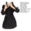 Women Suit Coat Lapel Long Sleeve Side Buttons Placket Suit Jacket Solid Color Loose Fit Basic Business Outerwear