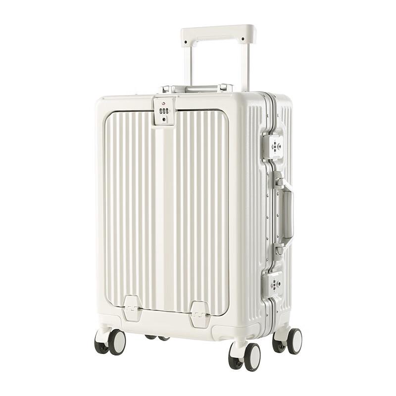 Yuzhan Women s Aluminum Frame Anti-Fall Travel Suitcase 24-inch
