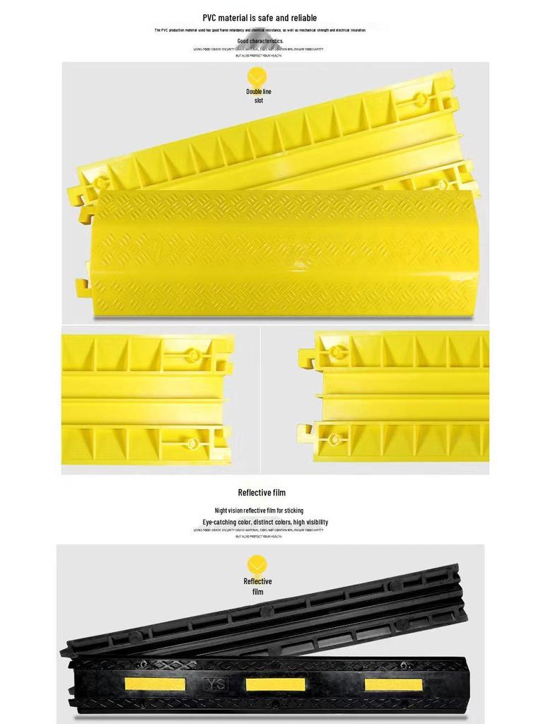 PVC Cable Protector: Outdoor Stage Floor, Anti-Pressure, Road/Truck Trench, Speed Bump