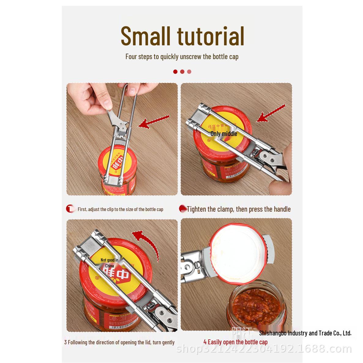 

Effortless 3-Second Can Opener: Non-Slip, Multi-Functional Kitchen Essential Short [Bagged]
