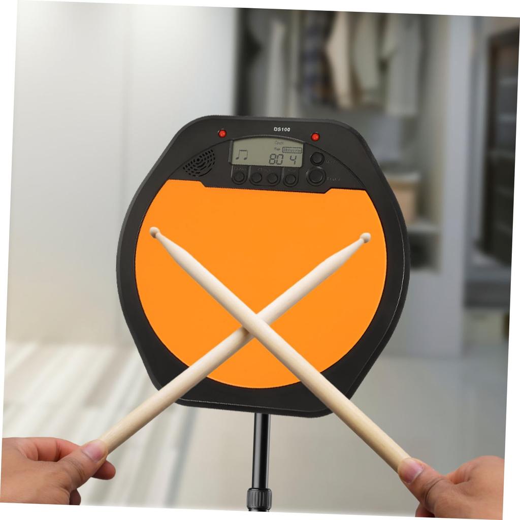 TOPPERFUN Electronic Drum Practice Pad Display with Built-in Metronome High Elastic Surface Digital Drum Training Device for Beginners and Children