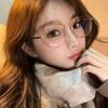 Trendy Anti Blue Light Glasses Frame For Girls Korean Version Fashion Plain Large Square Myopia Men Eyewear Reading Glasses