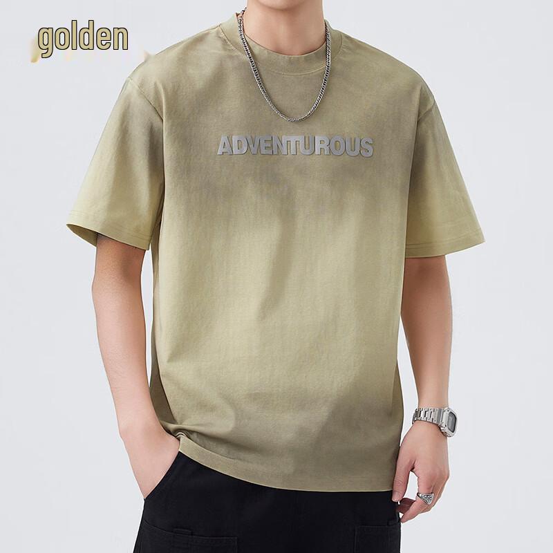 Men s Chrysanthemum Gradient Tie-Dye T-Shirt L