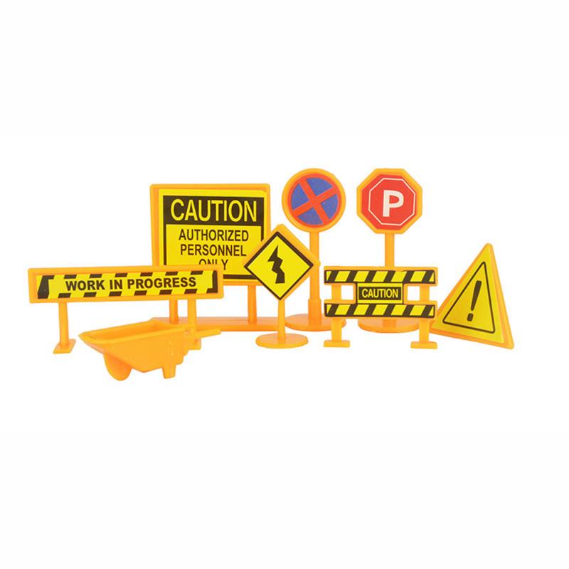 8 PCS Set Traffic Road Signs Toy Guide Post Children Traffic Toy Model