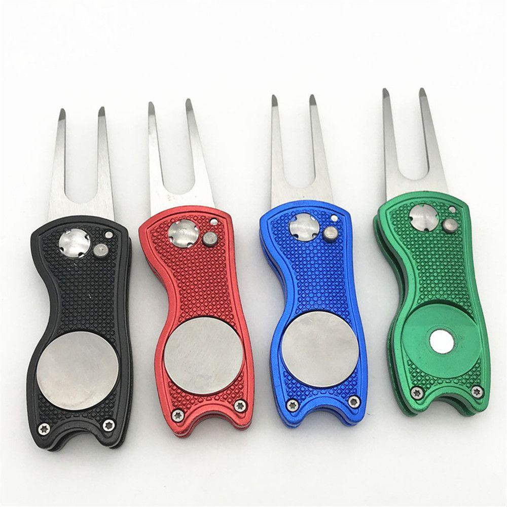 Training Stainless Steel Pitch Groove Cleaner Divot Repair Tool Putting Green Fork Golf Pitchfork