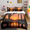 Sunset, Trees, Water Reflection. Bedding Sets Duvet Cover Sets Duvet Covers Pillowcases(1 * Duvet Cover 2 * Pillowcases, Without Duvet Insert)