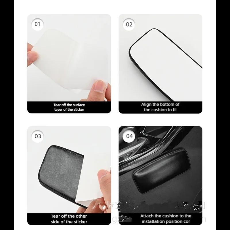 PU Leather Car Interior Leg Knee Cushion Soft Pad Auto Door Center Control Armrest Elbow Support Thigh Pad for Vehicle Interior