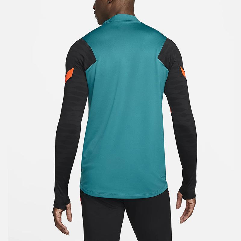 Nike Half Zip Thumbhole Training Quick Dry Long Sleeve Football Shirt 21-22 Season Chelsea Men Tops Light-Blue DC5466-472