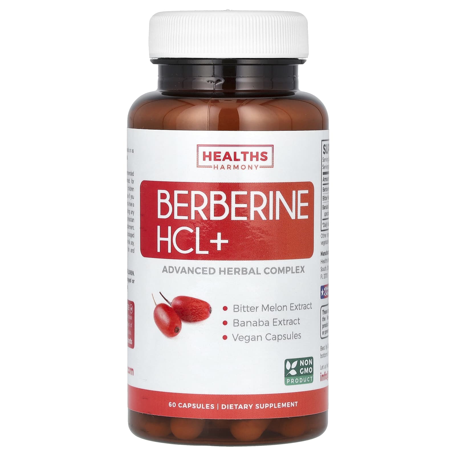 

Berberine Hcl+, 60 Capsules