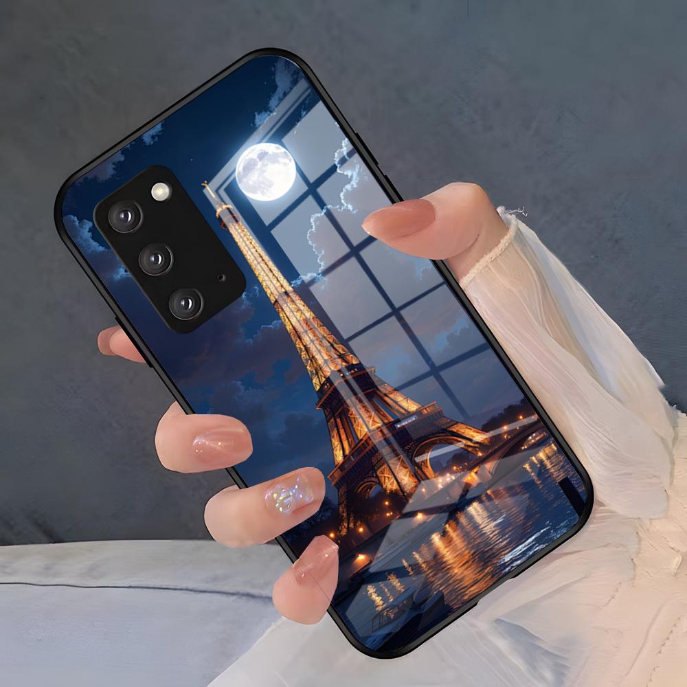 Eiffel Tower Phone Case For Samsung S26 S25 Plus S20 S20 Plus S22 Ultra S23 FE S21 Plus S21 Ultra Glass Cover