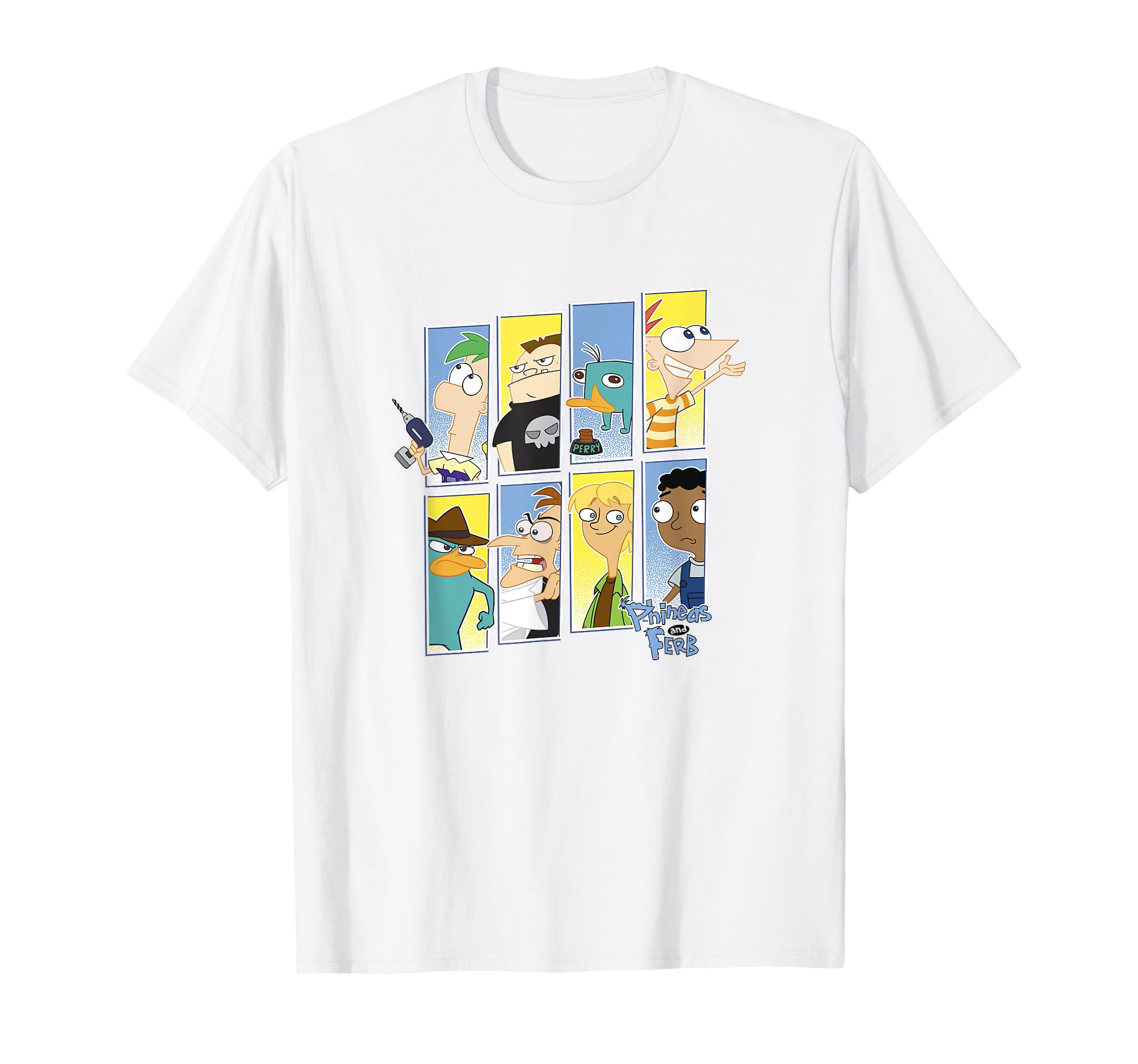

Disney Phineas and Ferb Main Character Rectangular Panel T-Shirt