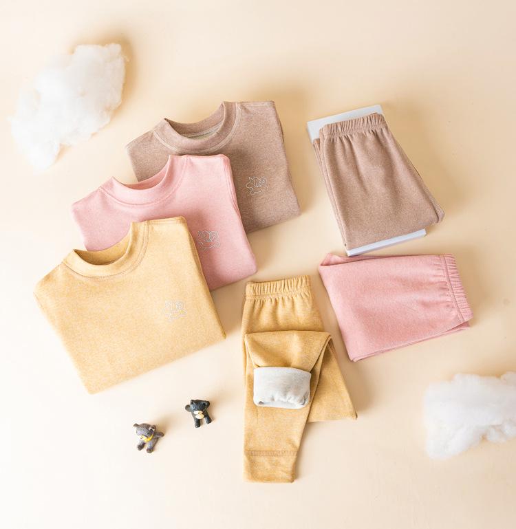 Children's Silk Warm Winter Pajama Set - Thickened Base Layer for Boys and Girls