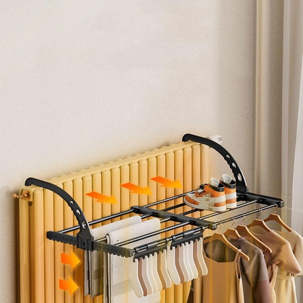 Carbon Steel Radiator Drying Rack Foldable Clothes Drying Rack  Laundry