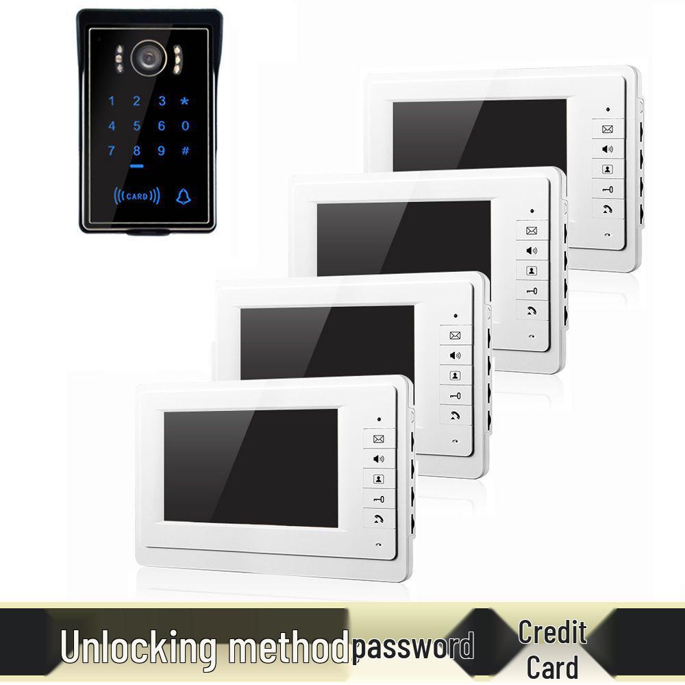 7-inch HD Wired Visual Intercom Doorbell for Home Monitoring and Smart Villa Access Control System